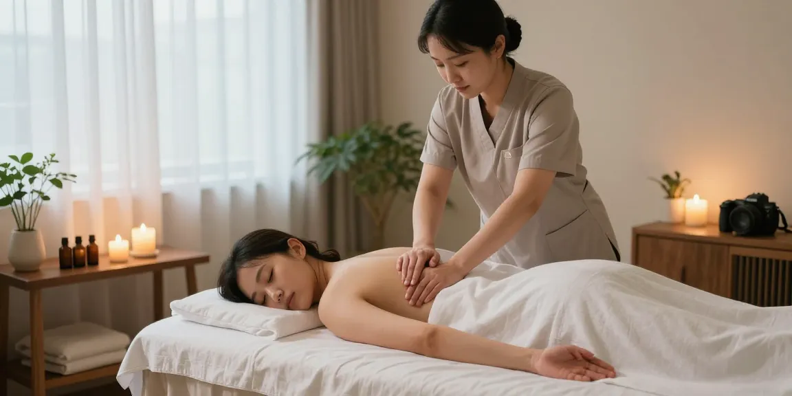 Experience 관악구출장마사지 in a tranquil massage therapy room with soothing ambiance.